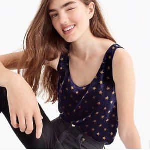 ✨HP✨J Crew Navy Velvet Star Tank